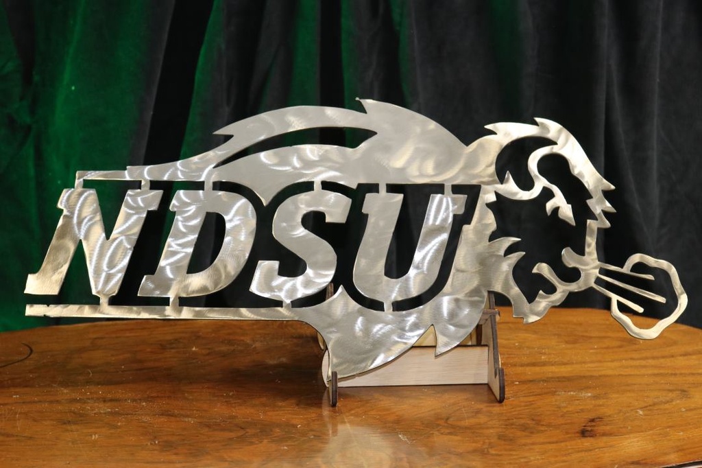 NDSU sign - Metal (Siver) - green